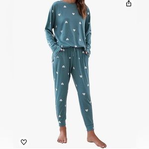 Women’s Printed Two Piece Lounge/Pajama Set, Size Small